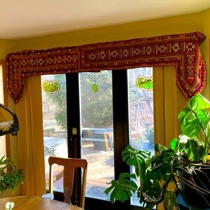 Two handmade embroidered Indian mirrored tapestries. Prices for two.